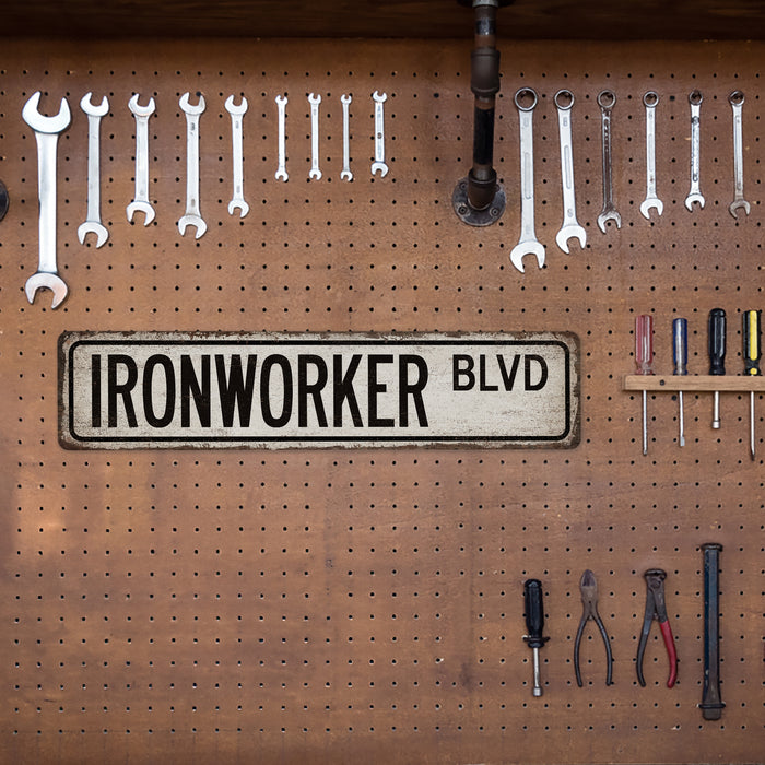 Ironworker Street Sign Metal Worker Welder Blacksmith Construction