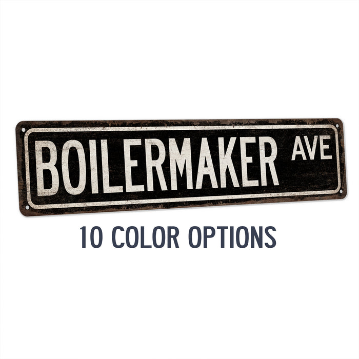 Boilermaker Street Sign Welding Construction Industrial Decor Home Bar