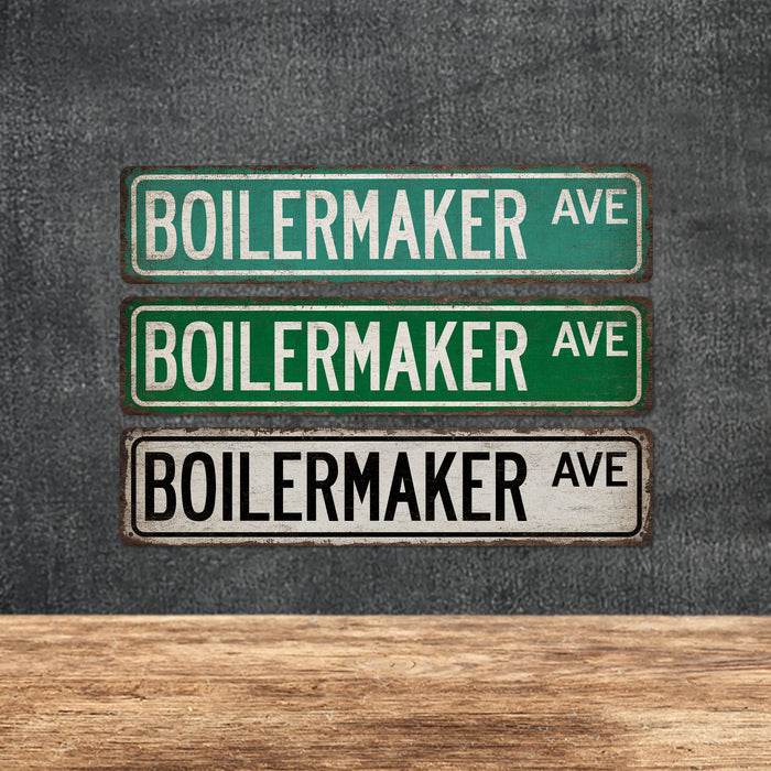 Boilermaker Street Sign Welding Construction Industrial Decor Home Bar
