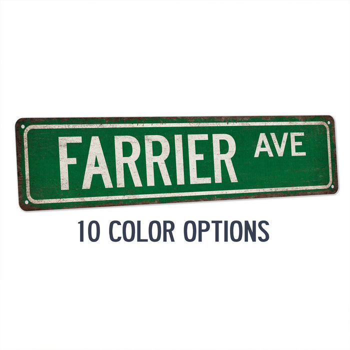 Farrier Street Sign Blacksmith Decor Horse Shoe Forge Farm Ranch Stable