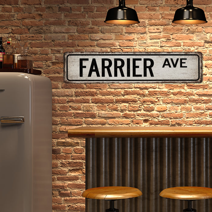 Farrier Street Sign Blacksmith Decor Horse Shoe Forge Farm Ranch Stable