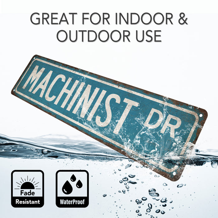 Machinist Street Sign Metal Worker Welder Construction Machine Shop Fabrication