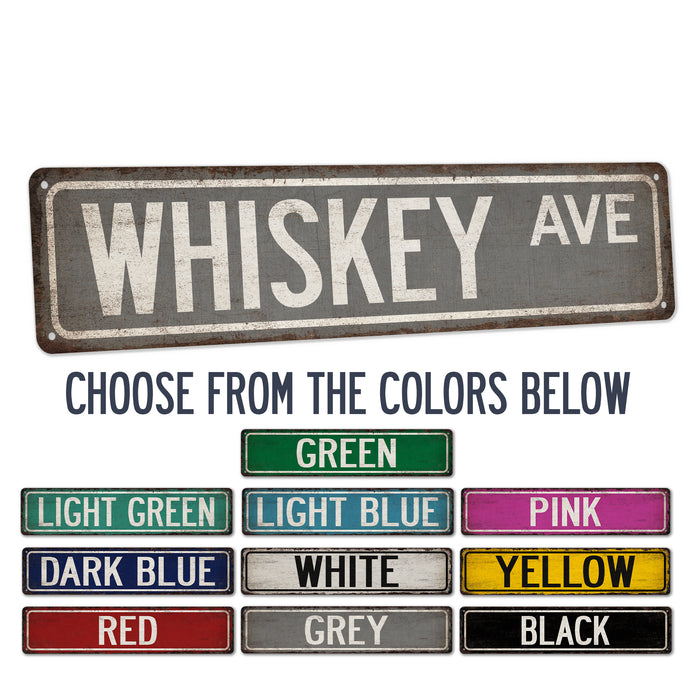 Whiskey Street Sign Man Cave Decor Bar Sign Home Bar Lounge Pub Bourbon 104180021012