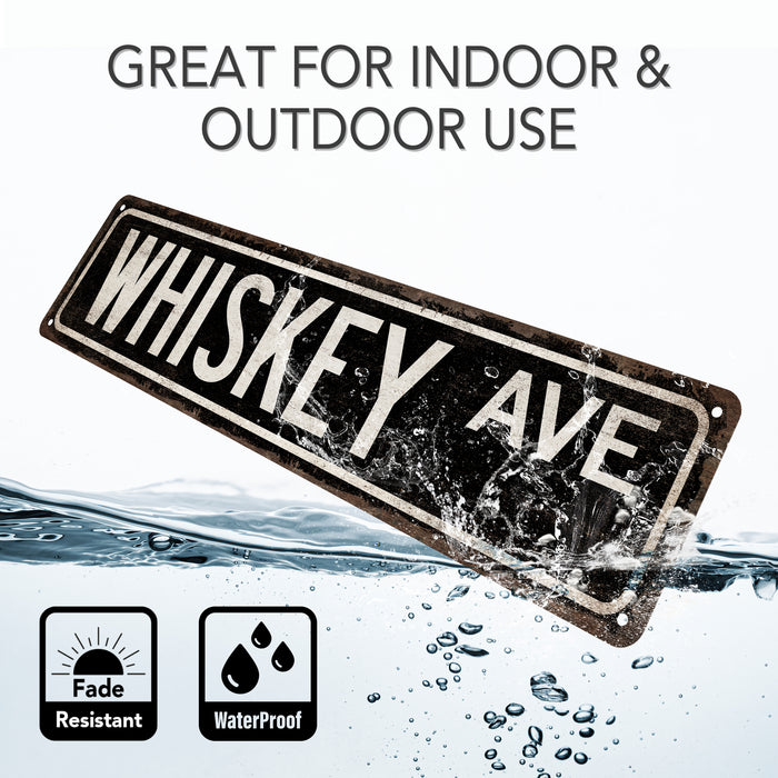 Whiskey Street Sign Man Cave Decor Bar Sign Home Bar Lounge Pub Bourbon 104180021012