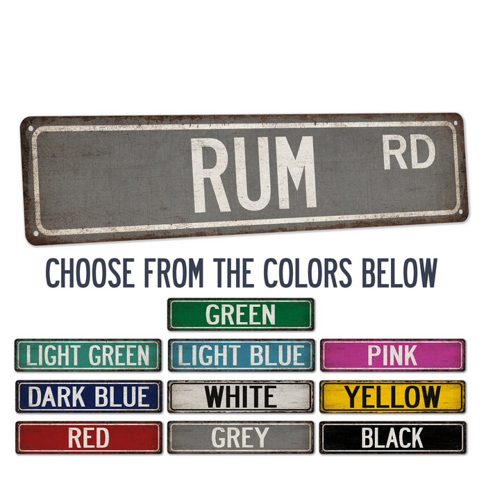 Rum Street Sign Man Cave Decor Home Bar Sign Tiki Lounge Tropical Cocktail 104180021015