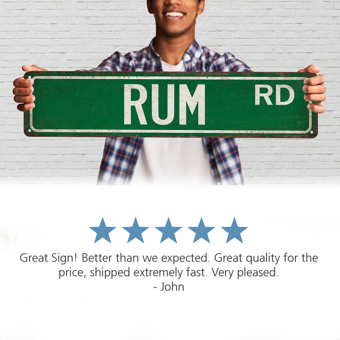 Rum Street Sign Man Cave Decor Home Bar Sign Tiki Lounge Tropical Cocktail 104180021015