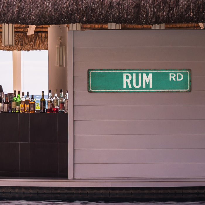Rum Street Sign Man Cave Decor Home Bar Sign Tiki Lounge Tropical Cocktail 104180021015