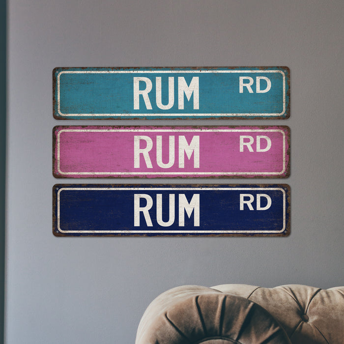Rum Street Sign Man Cave Decor Home Bar Sign Tiki Lounge Tropical Cocktail 104180021015