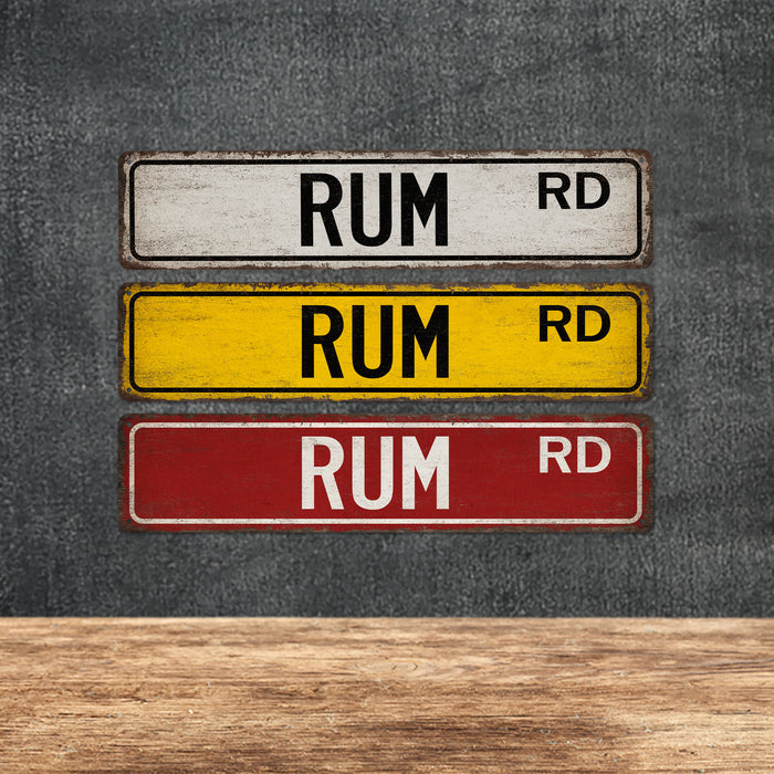 Rum Street Sign Man Cave Decor Home Bar Sign Tiki Lounge Tropical Cocktail 104180021015