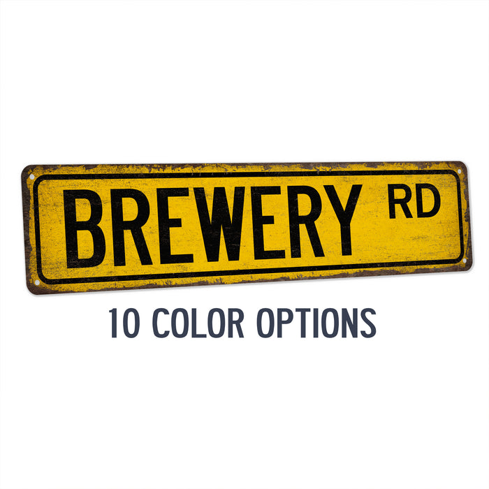 Brewery Street Sign Man Cave Decor Craft Beer Sign Home Bar Lounge Pub
