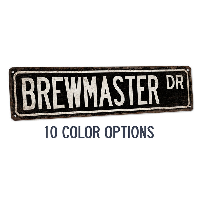 Brewmaster Street Sign Man Cave Decor Craft Beer Sign Home Bar Pub Brewery