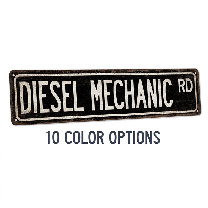 Diesel Mechanic Street Sign Automotive Repair Shop Garage Decor Diesel Engine