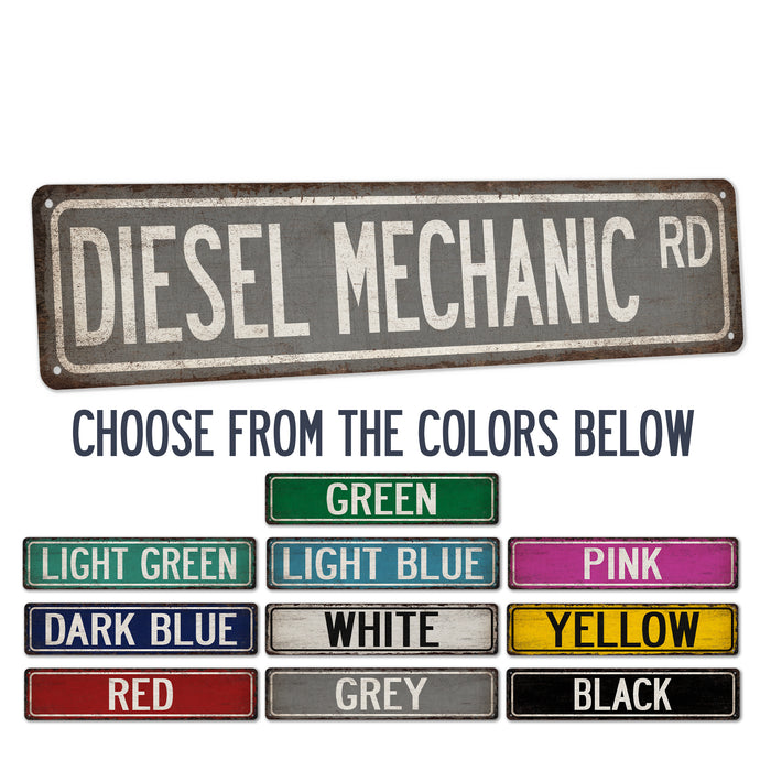Diesel Mechanic Street Sign Automotive Repair Shop Garage Decor Diesel Engine