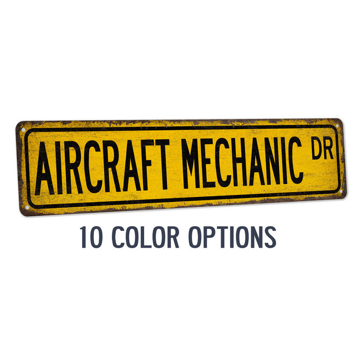 Aircraft Mechanic Street Sign