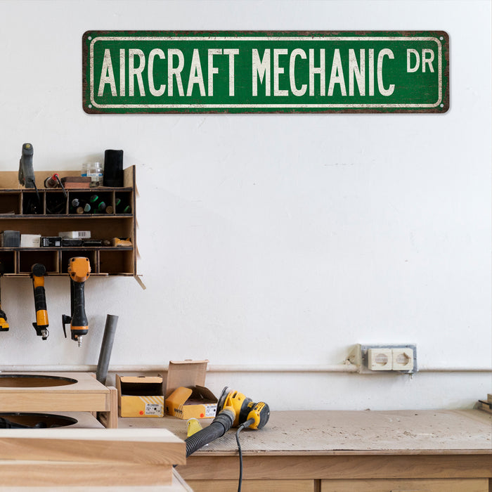 Aircraft Mechanic Street Sign