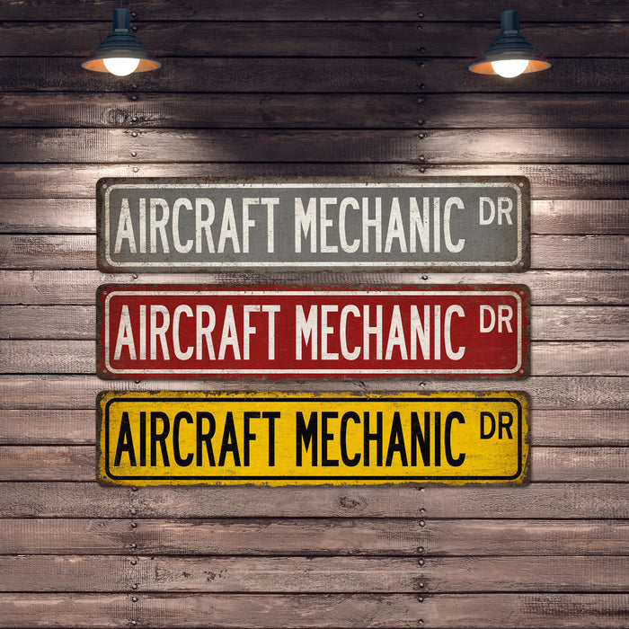 Aircraft Mechanic Street Sign