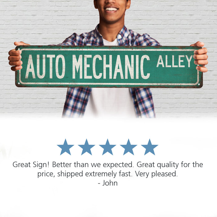 Auto Mechanic Street Sign
