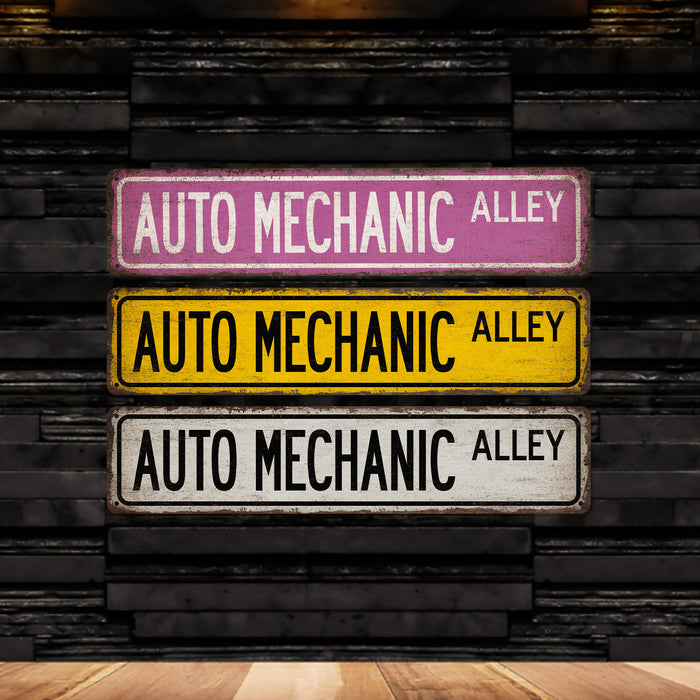 Auto Mechanic Street Sign