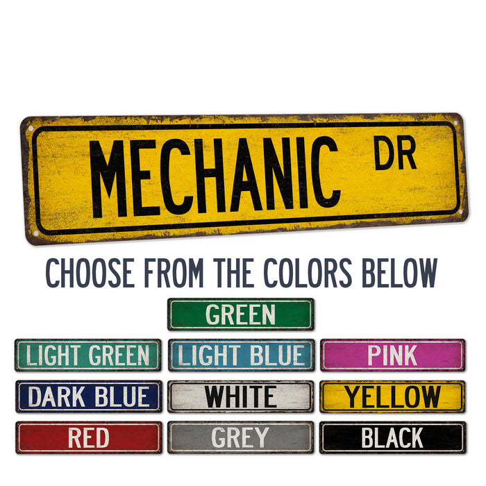 Mechanic Street Sign Automotive Repair Auto Shop Garage Decor Mechanic Gift 104180021024