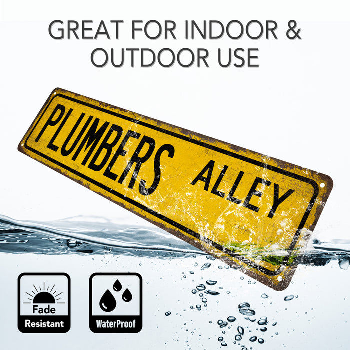 Plumber Street Sign Industrial Decor Plumbers Union Man Cave Wall Art Pipefitter 104180021025