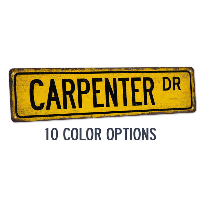 Carpenter Street Sign Wood Shop Decor Garage Wall Art Woodworking Man Cave