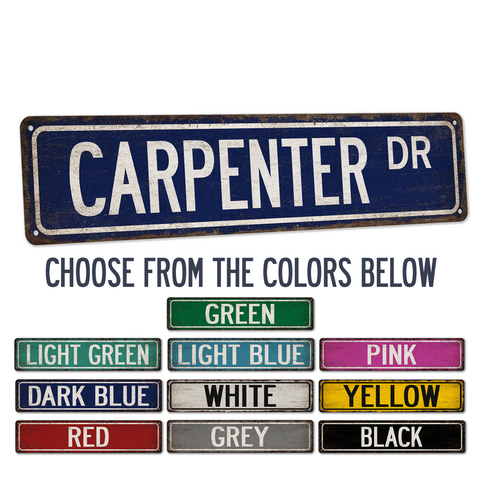 Carpenter Street Sign Wood Shop Decor Garage Wall Art Woodworking Man Cave