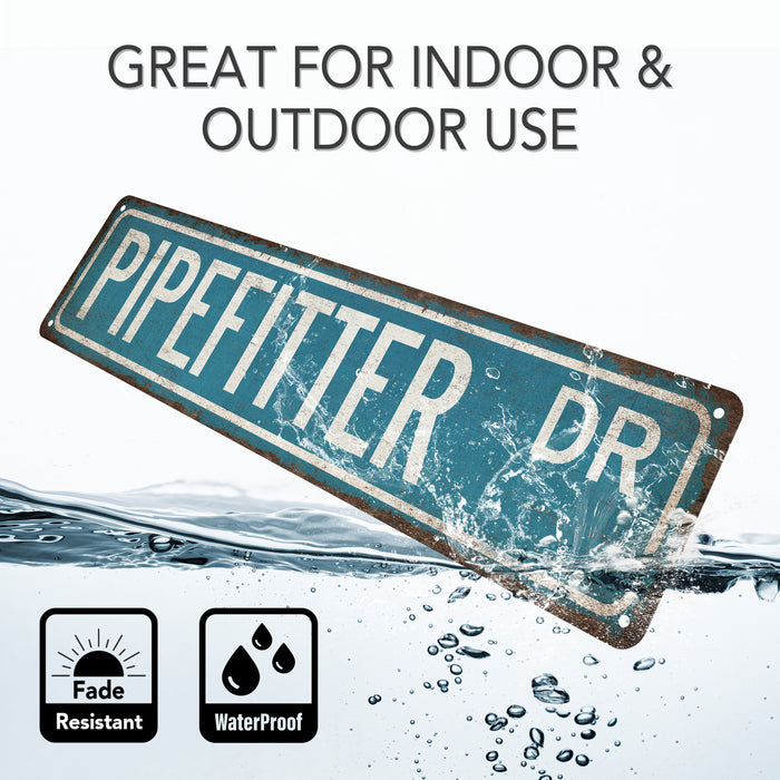 Pipefitter Street Sign Pipefitters Union Welder Steamfitter Fitter Garage Decor 104180021030