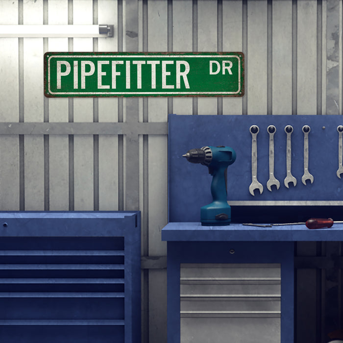 Pipefitter Street Sign Pipefitters Union Welder Steamfitter Fitter Garage Decor 104180021030