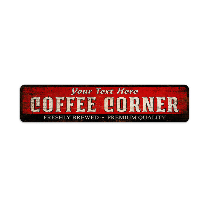 Personalized Coffee Corner Sign Kitchen Office Coffee Shop 104182002074