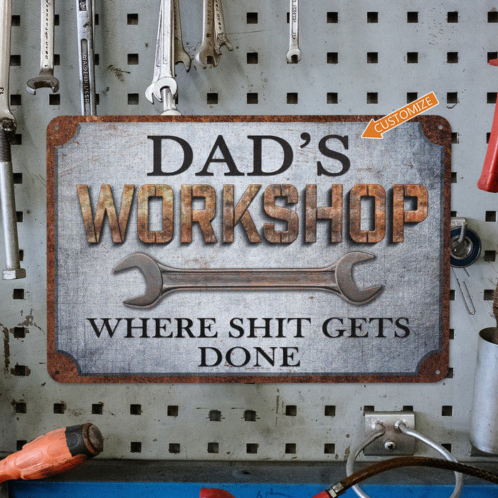 Custom Workshop Sign Personalized Gifts