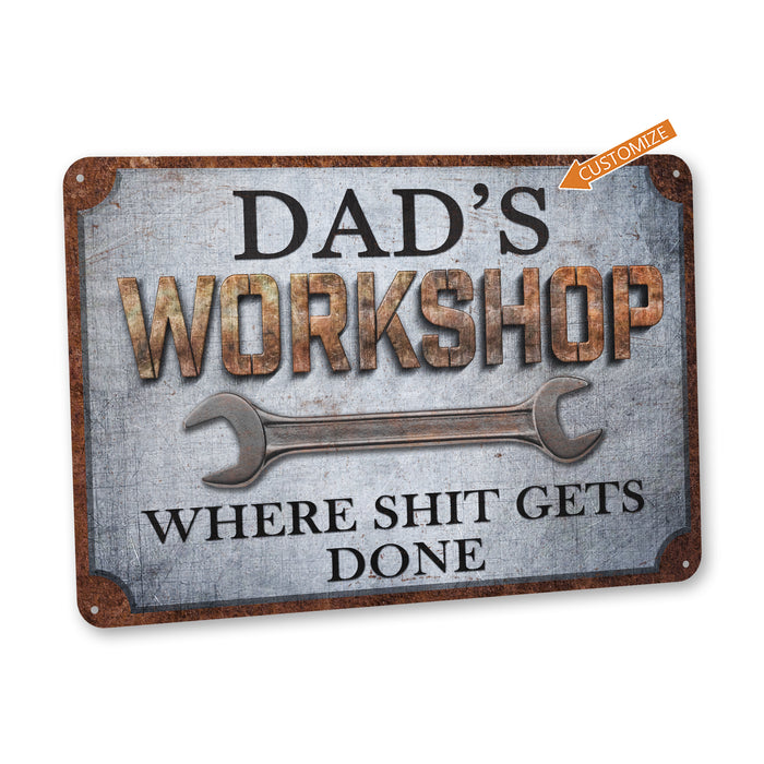 Custom Workshop Sign Personalized Gifts