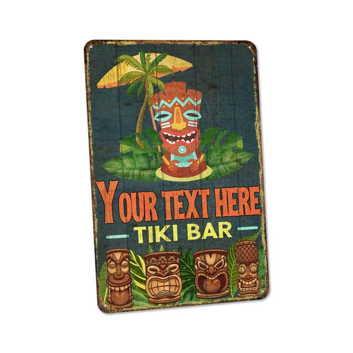 Tiki Bar Sign Beach House Backyard Barbecue Pool Décor Tropical Theme Sign 108122002037