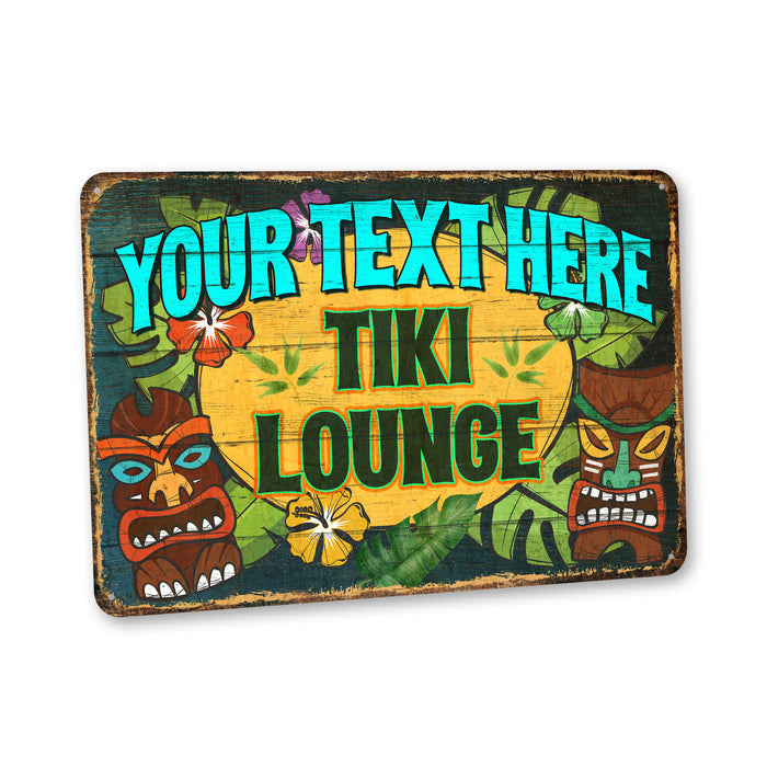 Tiki Lounge Sign Beach House Backyard Bar Barbecue Pool Décor Tropical Theme Sign 108122002041