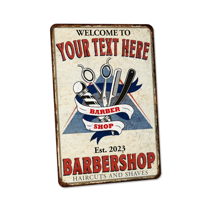 Personalized Barber Shop Sign Haircut Hair Dresser Salon Shave Fade Trim 108122002048