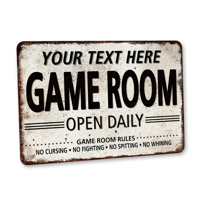 Custom Game Room Sign Family Room Decor Darts Poker Board Games