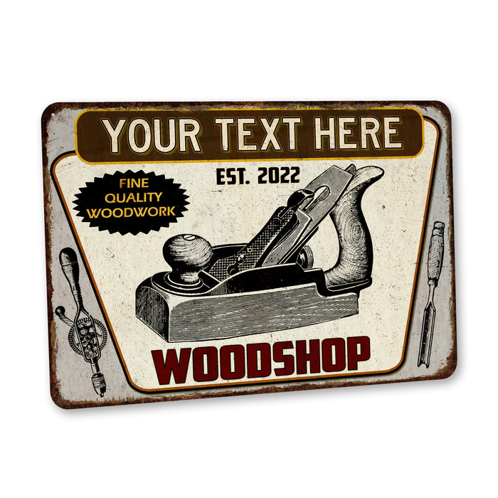 Custom Woodshop Sign Woodworker Man Cave Garage Workshop