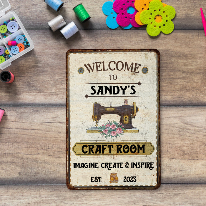 Personalized Craft Room Sign Sewing Room Decor Quilting 108122002095