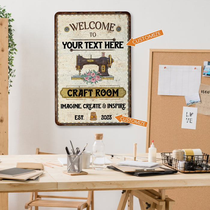 Personalized Craft Room Sign Sewing Room Decor Quilting 108122002095