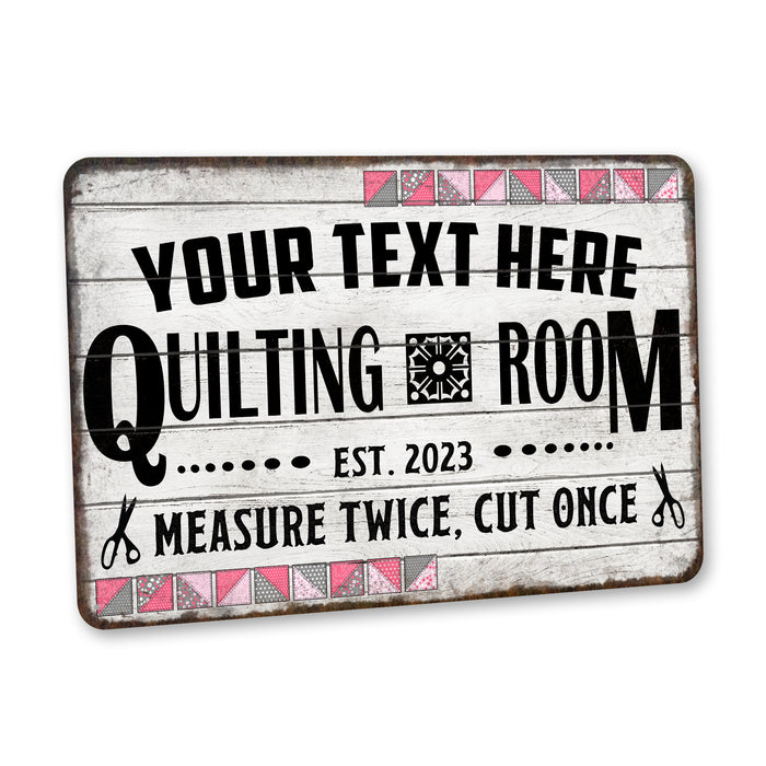 Custom Quilting Room Sign Sewing Wall Art Quilt Making Embroidery