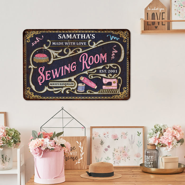 Custom Sewing Room Sign Craft Room Decor Embroidery Quilt Making