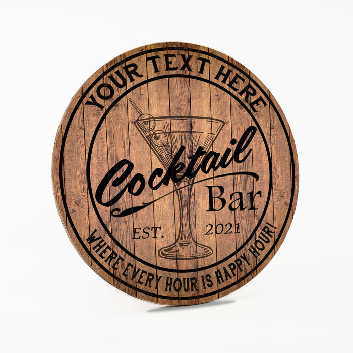 Personalized Cocktail Bar Sign