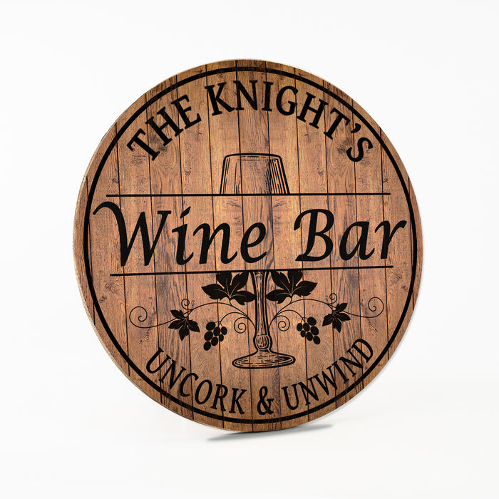 Personalized Wine Bar Sign