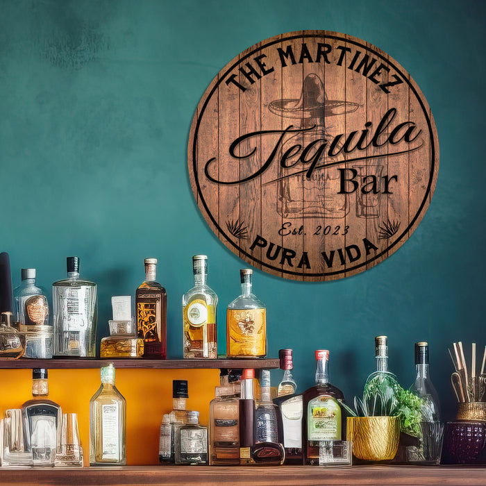 Personalized Tequila Bar Sign