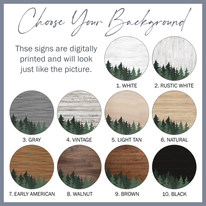 Nursery Name Sign - Green Woodland