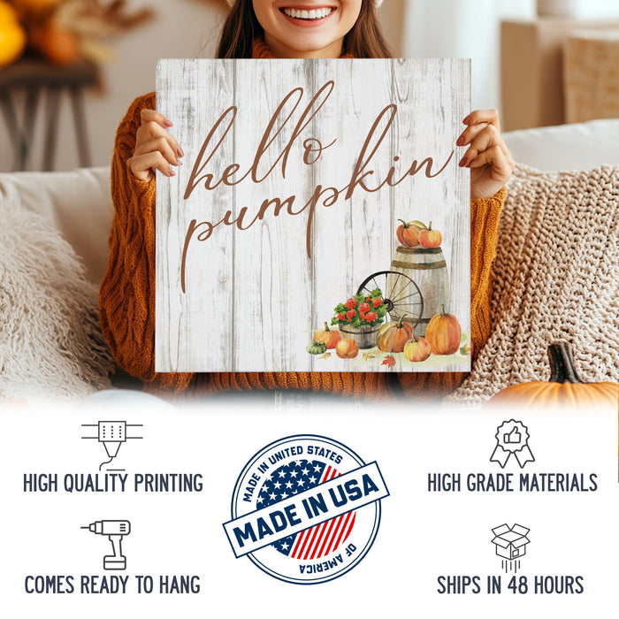 Hello Pumpkin - Fall Sign