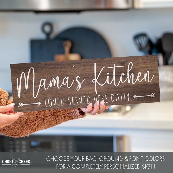 Personalized Kitchen Sign - Love Served Here Daily