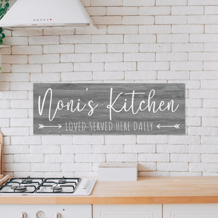 Personalized Kitchen Sign - Love Served Here Daily