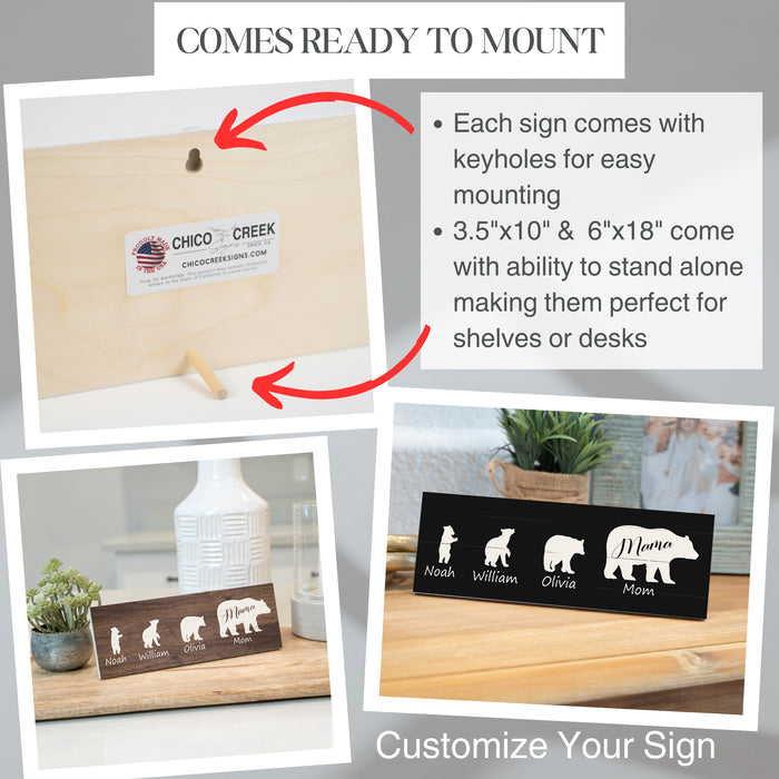 Personalized Mama Bear Sign