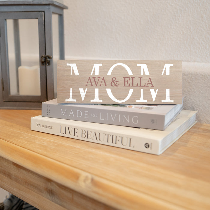 Personalized Mom Sign - Kids Names