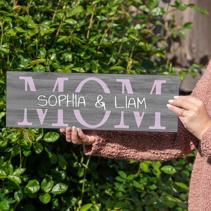 Personalized Mom Sign - Kids Names
